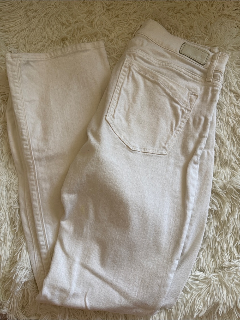 Express White Straight-Leg Jeans